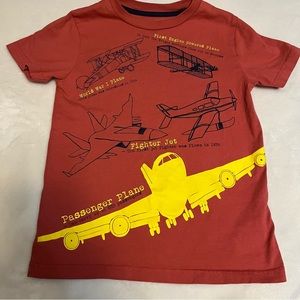 Mini Boden Boys T-shirt Airplane 6-7